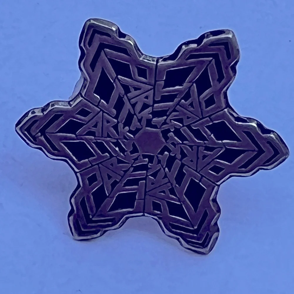Vintage 925 Silver Snowflake spider web Brooch Pin Winter